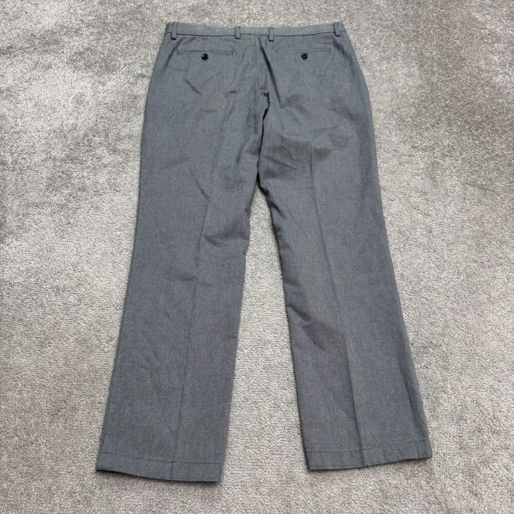 Banana Republic Kentfield Cotton Dress Pants Mens 33x30 Gray Straight Leg Career